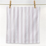 Vertical Stripes - White and Pastel Pink Face Towel