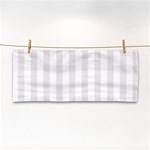 Vertical Stripes - White and Pastel Pink Hand Towel