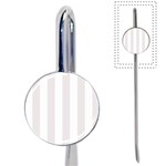 Vertical Stripes - White and Pastel Pink Book Mark