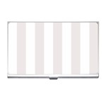 Vertical Stripes - White and Pastel Pink Business Card Holder