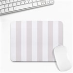 Vertical Stripes - White and Pastel Pink Small Mousepad
