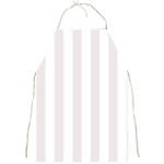 Vertical Stripes - White and Pastel Pink Full Print Apron