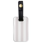 Vertical Stripes - White and Pastel Pink Luggage Tag (One Side)
