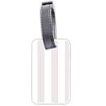 Vertical Stripes - White and Pastel Pink Luggage Tag (Two Sides)