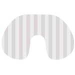Vertical Stripes - White and Pastel Pink Travel Neck Pillow