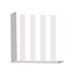 Vertical Stripes - White and Pastel Pink 4 x 4  Acrylic Photo Block