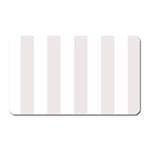 Vertical Stripes - White and Pastel Pink Magnet (Rectangular)