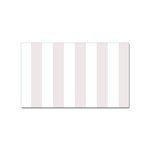 Vertical Stripes - White and Pastel Pink Sticker (Rectangular)