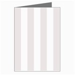Vertical Stripes - White and Pastel Pink Greeting Card