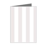 Vertical Stripes - White and Pastel Pink Mini Greeting Card