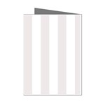 Vertical Stripes - White and Pastel Pink Mini Greeting Cards (Pkg of 8)