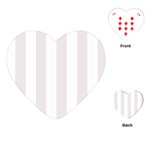 Vertical Stripes - White and Pastel Pink Playing Cards (Heart)