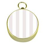 Vertical Stripes - White and Pastel Pink Gold Compass