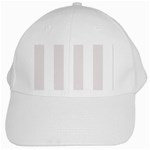 Vertical Stripes - White and Pastel Pink White Cap