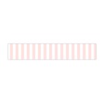 Vertical Stripes - White and Misty Rose Pink Flano Scarf (Mini)