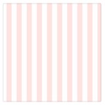 Vertical Stripes - White and Misty Rose Pink Large Satin Scarf (Square)