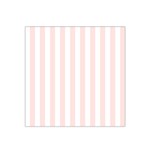 Vertical Stripes - White and Misty Rose Pink Satin Bandana Scarf