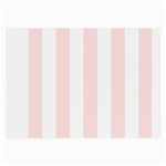 Vertical Stripes - White and Misty Rose Pink Large Glasses Cloth (2 Sides)