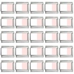 Vertical Stripes - White and Misty Rose Pink 9mm Italian Charm (25 pack)