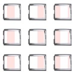 Vertical Stripes - White and Misty Rose Pink Mega Link Italian Charm (9 pack)