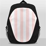 Vertical Stripes - White and Misty Rose Pink Backpack Bag