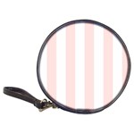 Vertical Stripes - White and Misty Rose Pink Classic 20-CD Wallet