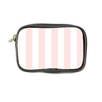 Vertical Stripes - White and Misty Rose Pink Coin Purse