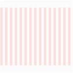 Vertical Stripes - White and Misty Rose Pink Collage 11  x 14 