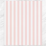 Vertical Stripes - White and Misty Rose Pink Canvas 8  x 10 
