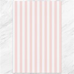 Vertical Stripes - White and Misty Rose Pink Canvas 12  x 18 