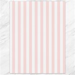 Vertical Stripes - White and Misty Rose Pink Canvas 18  x 24 