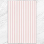 Vertical Stripes - White and Misty Rose Pink Canvas 24  x 36 