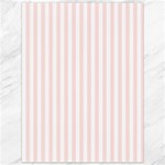 Vertical Stripes - White and Misty Rose Pink Canvas 36  x 48 