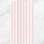 Vertical Stripes - White and Misty Rose Pink Canvas 40  x 72 