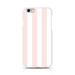 Vertical Stripes - White and Misty Rose Pink Apple iPhone 6/6S Silicone Case (Transparent)