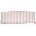 Vertical Stripes - White and Misty Rose Pink Body Pillow Case (Dakimakura) (One Side)