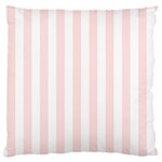 Vertical Stripes - White and Misty Rose Pink Large Cushion Case (Two Sides)
