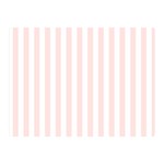 Vertical Stripes - White and Misty Rose Pink Double Sided Flano Blanket (Mini)