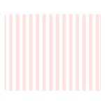 Vertical Stripes - White and Misty Rose Pink Double Sided Flano Blanket (Large)
