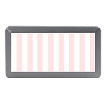 Vertical Stripes - White and Misty Rose Pink Memory Card Reader (Mini)