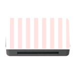 Vertical Stripes - White and Misty Rose Pink Memory Card Reader with CF