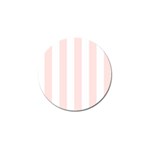 Vertical Stripes - White and Misty Rose Pink Golf Ball Marker
