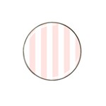 Vertical Stripes - White and Misty Rose Pink Hat Clip Ball Marker (4 pack)