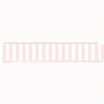 Vertical Stripes - White and Misty Rose Pink Small Bar Mat