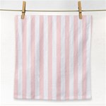 Vertical Stripes - White and Misty Rose Pink Face Towel