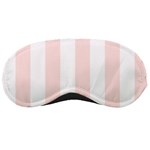 Vertical Stripes - White and Misty Rose Pink Sleeping Mask