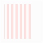 Vertical Stripes - White and Misty Rose Pink Small Garden Flag (Two Sides)