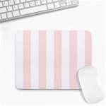 Vertical Stripes - White and Misty Rose Pink Small Mousepad