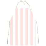 Vertical Stripes - White and Misty Rose Pink Full Print Apron