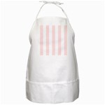 Vertical Stripes - White and Misty Rose Pink BBQ Apron